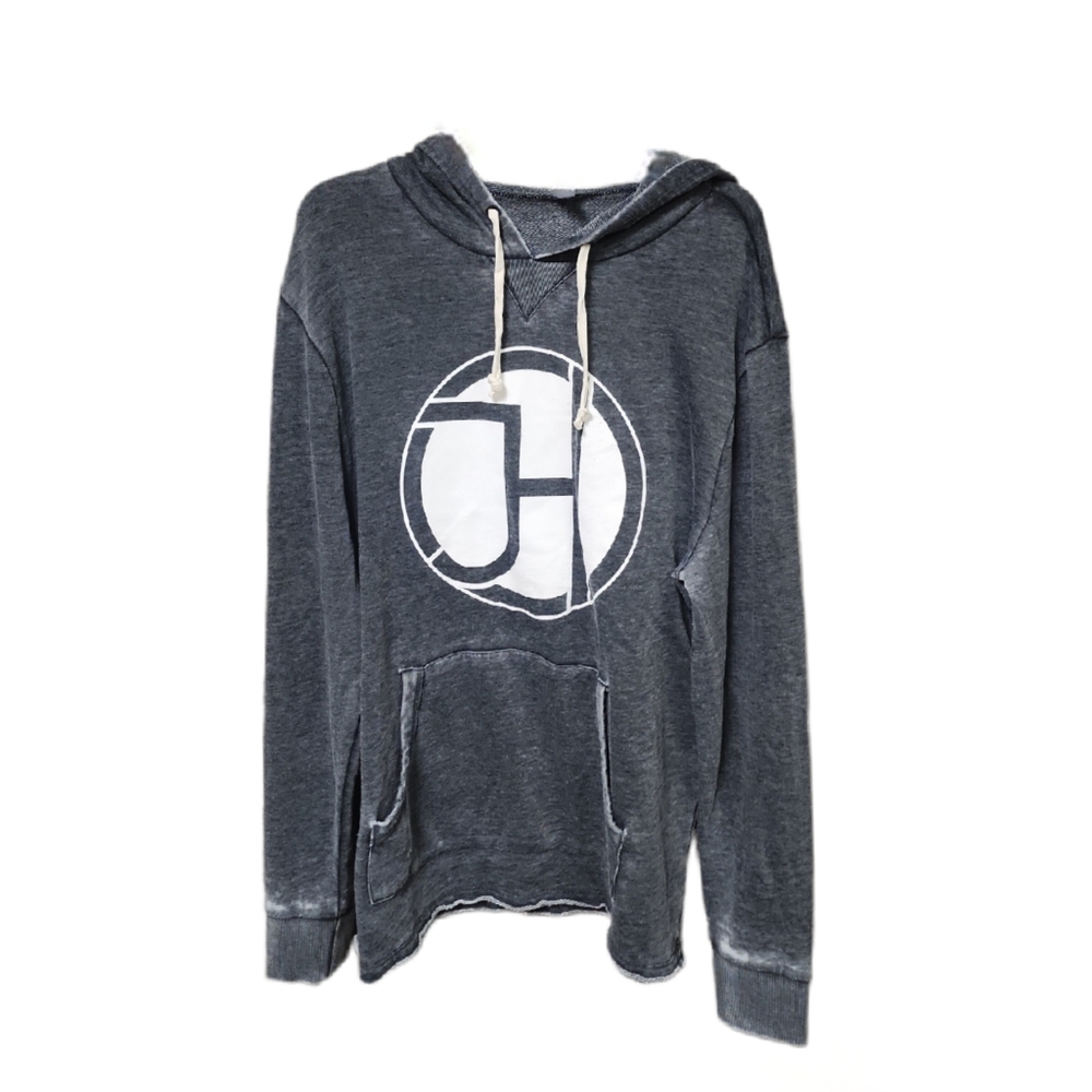 Joe Hanson Grey Distressed Long Sleeve Hoodie Size Large